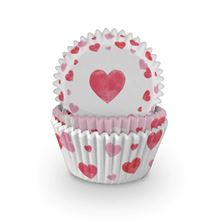 Picture of HEART CUPCAKE CASES X 75